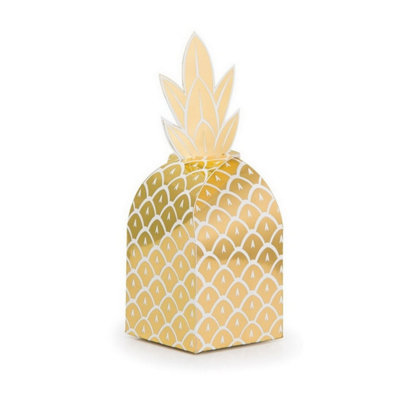 Creative Party Foil Pineapple Gift Boxes Gold (One Size)