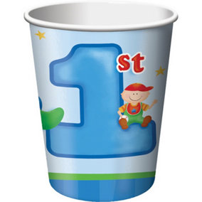 Creative Party Fun At 1 Disposable Cups (Pack Of 8) Blue (One Size)