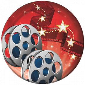 Creative Party Hollywood Lights Party Plates (Pack of 8) Red/Silver (One Size)