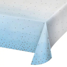 Creative Party Lined Paper Party Table Cover Blue/Silver (One Size)