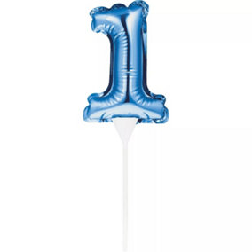 Creative Party Number 1st Birthday Cake Topper Blue (Mini)
