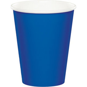 Creative Party Paper Disposable Cup (Pack of 8) Cobalt/White (One Size)