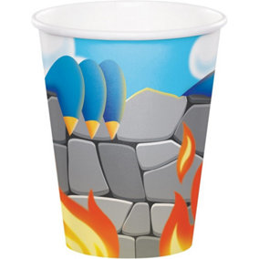 Creative Party Paper Dragon Party Cup (Pack of 8) Multicoloured (One Size)