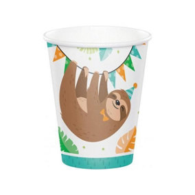 Creative Party Paper Sloth Party Cup (Pack of 8) Multicoloured (One Size)