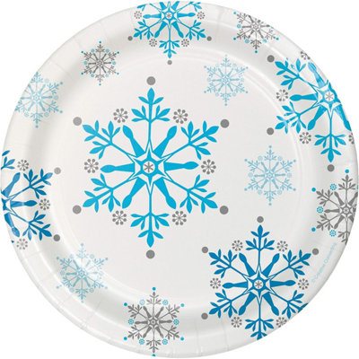 Pink snowflake outlet plates