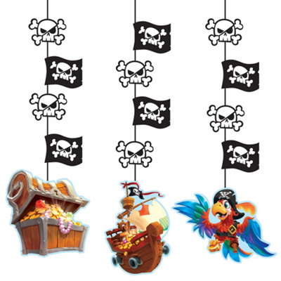 Creative Party Pirate Treasure Hanging Decoration (Pack of 3 ...