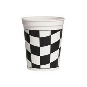 Creative Party Plastic Checkerboard Stadium Cup Black/White (One Size)