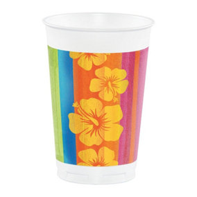 Creative Party Plastic Sunset Stripes Party Cup (Pack of 8) Multicoloured (One Size)