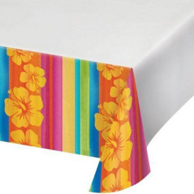 Creative Party Plastic Sunset Stripes Party Table Cover Multicoloured (One Size)