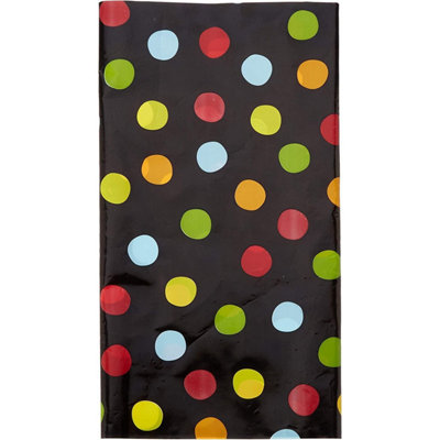 Creative Party Polka Dot Birthday Party Table Cover Multicoloured (One Size)