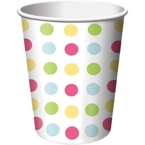 Creative Party Sweet Treats Polka Dot Party Cup (Pack of 8) Multicoloured (One Size)