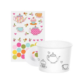 Creative Party Tea Time Treat Cup Set (Pack of 6) Multicoloured (One Size)