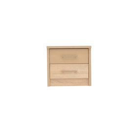 Cremona Bedside Cabinet in Oak Sonoma & Cappuccino Gloss - W460mm H420mm D420mm, Functional and Elegant