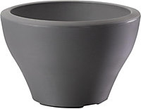 Crescent Garden Juno Round Pot Planter Large Outdoor/Indoor Pot 20-inch in Slate