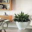 Crescent Garden Juno Round Pot Planter Large Outdoor/Indoor Pot 20-inch in Slate