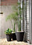 Crescent Garden Madison Round Pot Planter Large Outdoor/Indoor Pot 16-inch in Alpine White