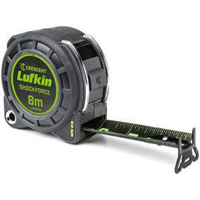 Crescent Lufkin 8m Shockforce Night Eye Metric Tape Measure L1125BCM LUFNEDS8M