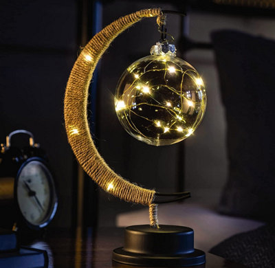 Battery operated moon lamp hot sale
