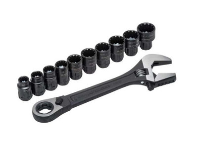 Crescent Pass Through Adjustable Wrench Spline Sockets CRECPTAW8