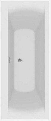 Crescent Square 1700mm x 700mm Acrylic Double Ended Luxury Bath