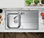 Cresta Small Bowl and Drainer Stainless Steel Kitchen Sink 860x500 - CR860