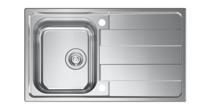 Cresta Small Bowl and Drainer Stainless Steel Kitchen Sink 860x500 - CR860