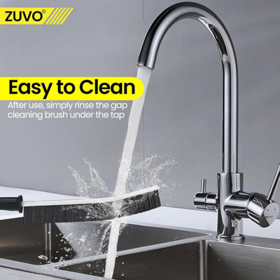 Wanfds Crevice Cleaning Brush, Hard Bristle Grout Brush Gap Cleaner Tool Tight Groove Spaces Kitchen Bathroom Sliding Shower Door Faucets Corners Tile