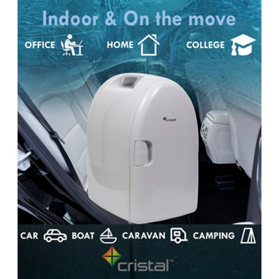 Cristal 6L Compact Cooler (Mini Fridge Style) with Built-in 12V Adapter ...