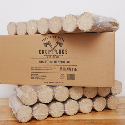 Croft Logs Taster Box Premium Wood Briquette Heat logs Nestro 3 packs (21 logs)