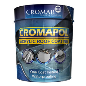 Cromapol Acrylic Waterproof Roof Coating - Emergency Leak Repair - 20KG Grey