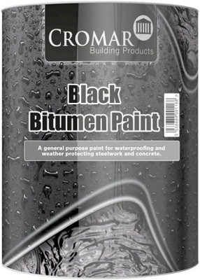 CROMAR Black Bitumen Paint WaterProof WeatherProof Corrosion Resistant ...