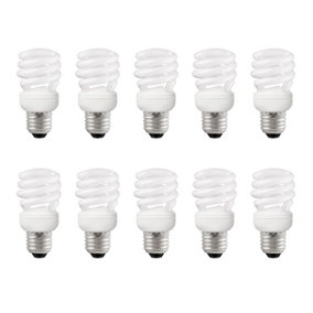 Crompton Lamps 10PC Warm White Mini Spiral 10W 650lm 2700K E14 Bulbs