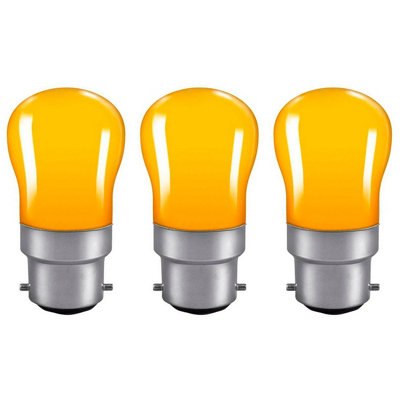Crompton Lamps 15W Pygmy B22 Dimmable Amber (3 Pack)