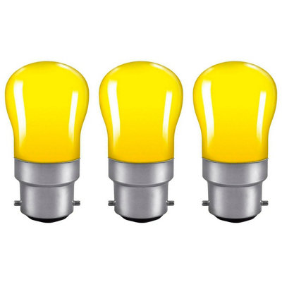 Crompton Lamps 15W Pygmy B22 Dimmable Yellow (3 Pack)