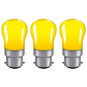 Crompton Lamps 15W Pygmy B22 Dimmable Yellow (3 Pack)