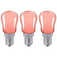 Crompton Lamps 15W Pygmy E14 Dimmable Pink (3 Pack)