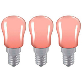 Crompton Lamps 15W Pygmy E14 Dimmable Pink (3 Pack)