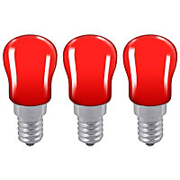 Crompton Lamps 15W Pygmy E14 Dimmable Red (3 Pack)