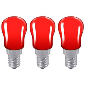 Crompton Lamps 15W Pygmy E14 Dimmable Red (3 Pack)