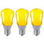Crompton Lamps 15W Pygmy E14 Dimmable Yellow (3 Pack)