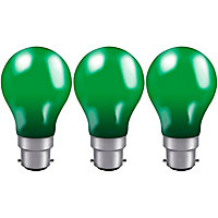 Crompton Lamps 25W GLS B22 Dimmable Colourglazed IP65 Green (3 Pack)