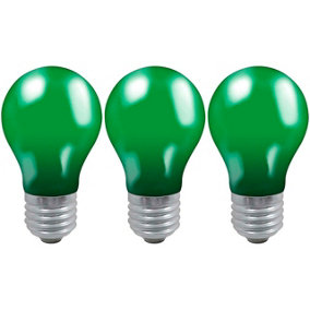 Crompton Lamps 25W GLS E27 Dimmable Colourglazed IP65 Green (3 Pack)