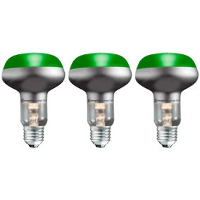 Crompton Lamps 40W R63/R64 Reflector E27 Dimmable Green (3 Pack)