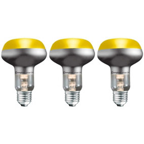 Crompton Lamps 40W R63/R64 Reflector E27 Dimmable Yellow (3 Pack)