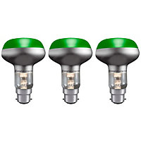 Crompton Lamps 60W R80 Reflector B22 Dimmable Green (3 Pack)