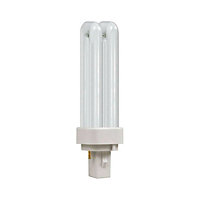 Crompton Lamps CFL PLC 10W 2-Pin Double Turn White Frosted D-Type