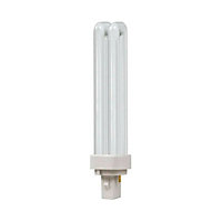 Crompton Lamps CFL PLC 18W 2-Pin Double Turn White Frosted D-Type