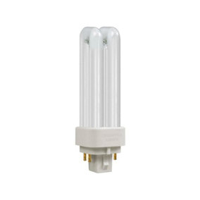 Crompton Lamps CFL PLC-E 10W 4-Pin Dimmable Double Turn White Frosted DE-Type