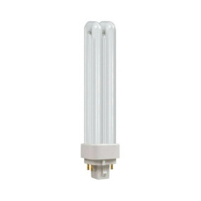 Crompton Lamps CFL PLC-E 18W 4-Pin Dimmable Double Turn Cool White Frosted DE-Type