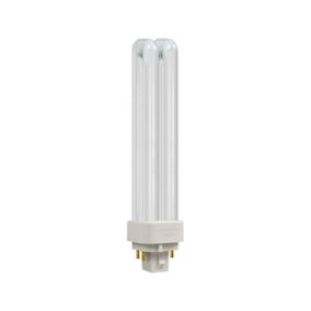 Crompton Lamps CFL PLC-E 18W 4-Pin Dimmable Double Turn Warm White Frosted DE-Type